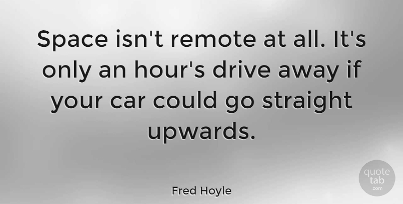 Fred Hoyle Quote About Inspirational, Funny, Space: Space Isnt Remote At All...