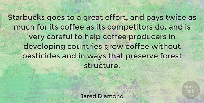 Jared Diamond Quote About Country, Coffee, Effort: Starbucks Goes To A Great...