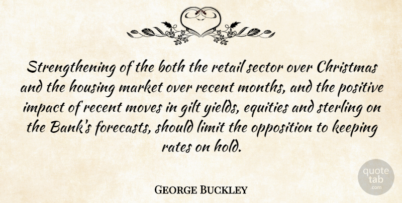 George Buckley Quote About Both, Christmas, Housing, Impact, Keeping: Strengthening Of The Both The...