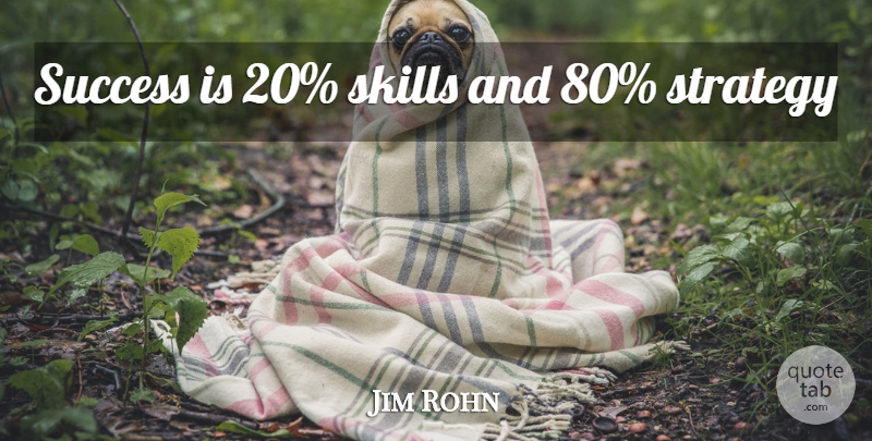 Jim Rohn Quote About Skills, Strategy: Success Is 20 Skills And...