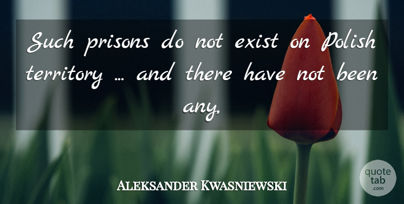 Aleksander Kwasniewski Quote About Exist, Polish, Prisons, Territory: Such Prisons Do Not Exist...