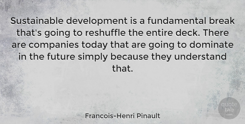 Francois-Henri Pinault Quote About Fundamentals, Development, Today: Sustainable Development Is A Fundamental...