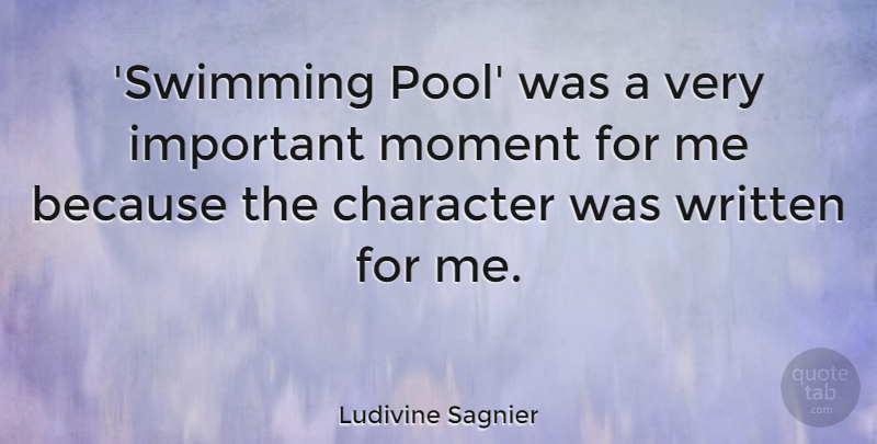Ludivine Sagnier Quote About Written: Swimming Pool Was A Very...
