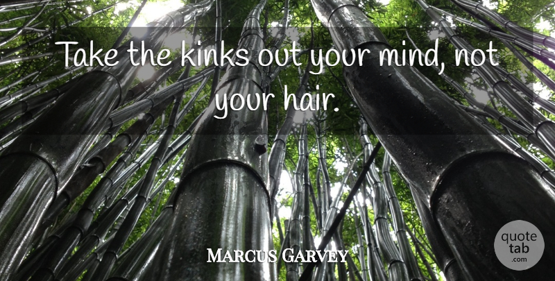 Marcus Garvey Quote About Hair, Mind, Kink: Take The Kinks Out Your...