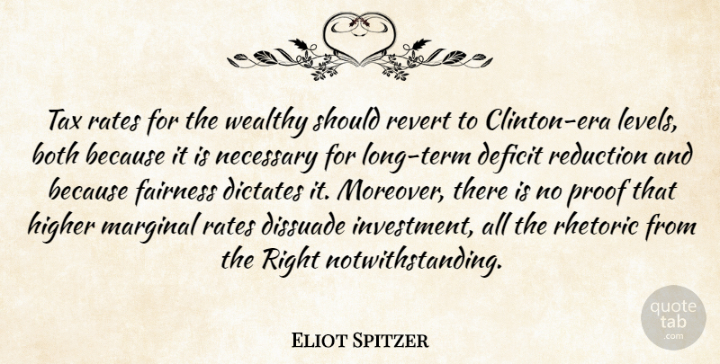Eliot Spitzer Quote About Long, Levels, Eras: Tax Rates For The Wealthy...