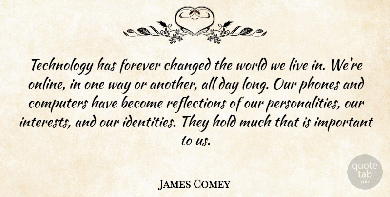 James Comey Quote About Changed, Computers, Forever, Hold, Phones: Technology Has Forever Changed The...