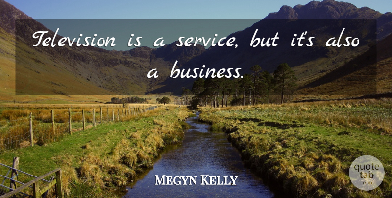 Megyn Kelly Quote About Television: Television Is A Service But...