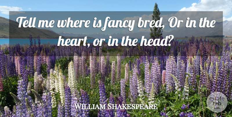 William Shakespeare Quote About Inspirational, Heart, Venice: Tell Me Where Is Fancy...