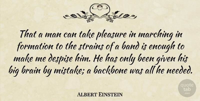 Albert Einstein Quote About Business, Mistake, Men: That A Man Can Take...