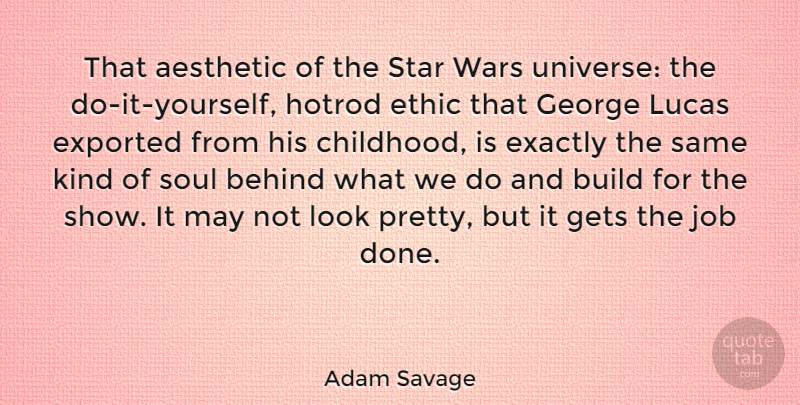 Adam Savage Quote About Jobs, Stars, War: That Aesthetic Of The Star...