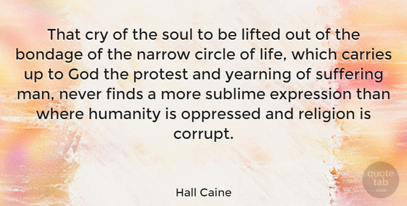 Hall Caine Quote About Men, Expression, Circles: That Cry Of The Soul...
