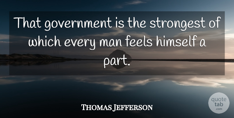 Thomas Jefferson Quote About Men, Political, Democracy: That Government Is The Strongest...