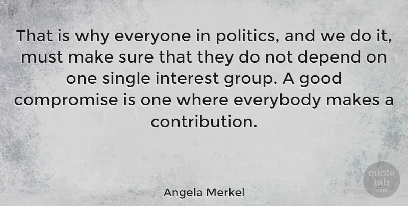 Angela Merkel Quote About Groups, Compromise, Interest: That Is Why Everyone In...