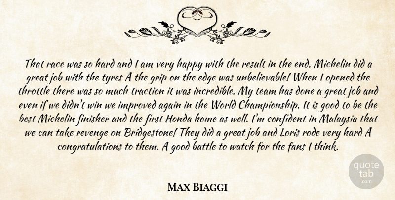 Max Biaggi Quote About Jobs, Revenge, Team: That Race Was So Hard...