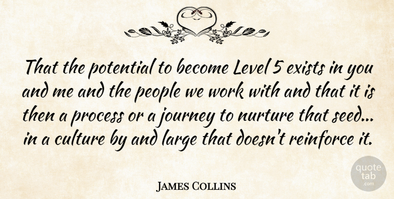 James Collins Quote About American Athlete, Exists, Large, Level, Nurture: That The Potential To Become...