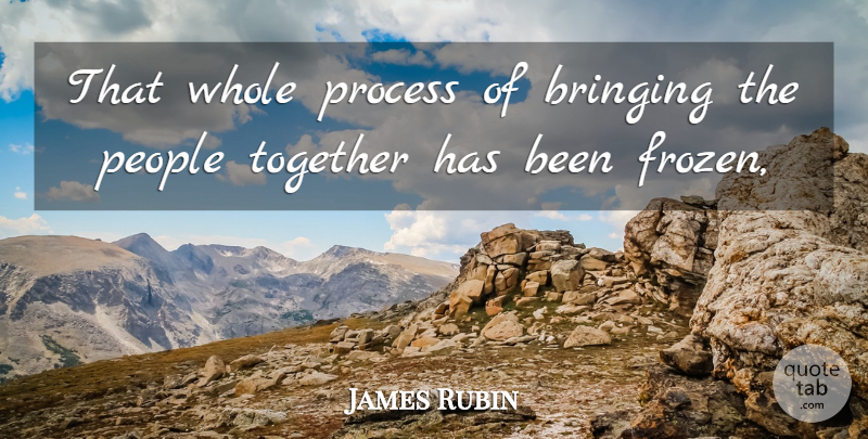 James Rubin Quote About Bringing, People, Process, Together: That Whole Process Of Bringing...