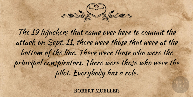 Robert Mueller Quote About Lines, Pilots, Roles: The 19 Hijackers That Came...