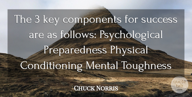 Chuck Norris Quote About Keys, Mental Toughness, Psychological: The 3 Key Components For...