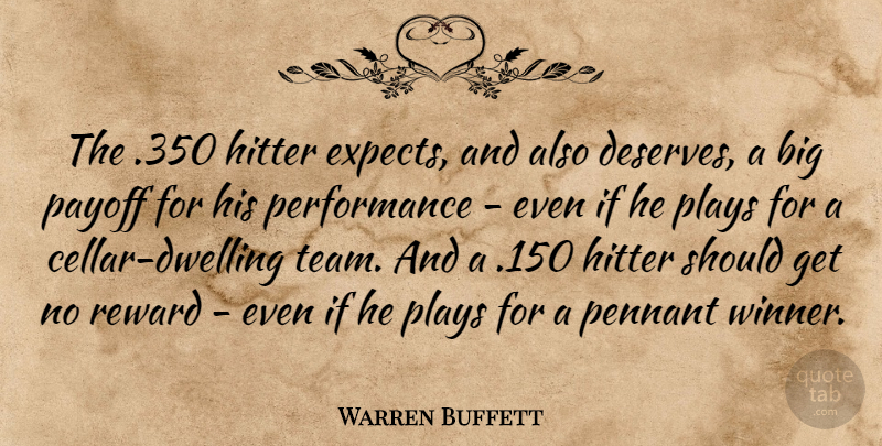 Warren Buffett Quote About Team, Play, Dwelling: The 350 Hitter Expects And...