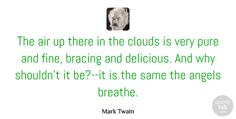 Mark Twain Quote About Angel, Air, Sky: The Air Up There In...