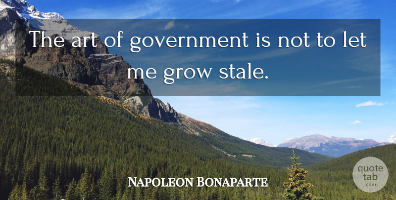 Napoleon Bonaparte Quote About Art, Government, Let Me: The Art Of Government Is...