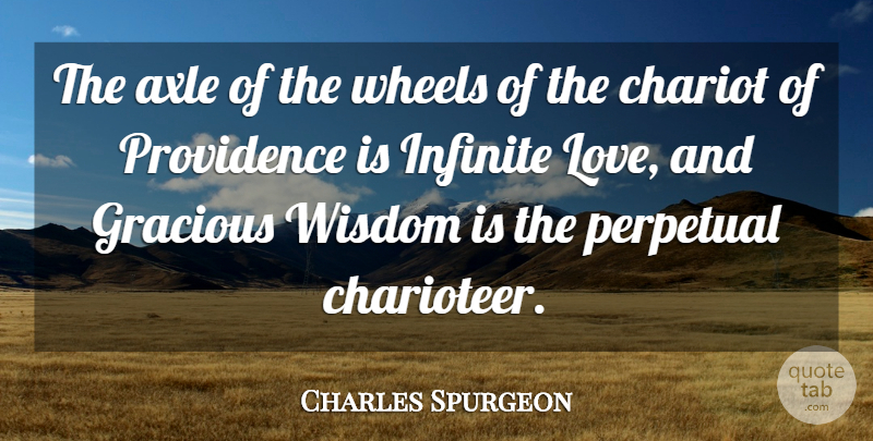 Charles Spurgeon Quote About Wheels, Infinite, Providence: The Axle Of The Wheels...