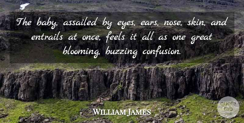 William James Quote About Baby, Eye, Confusion: The Baby Assailed By Eyes...