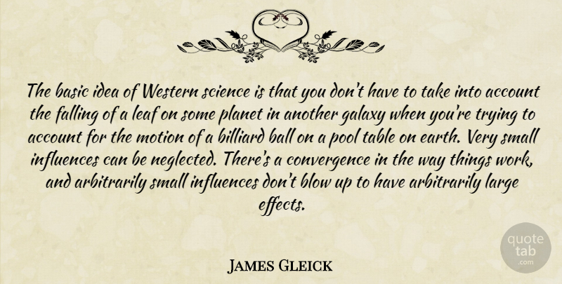 James Gleick Quote About Fall, Blow, Ideas: The Basic Idea Of Western...