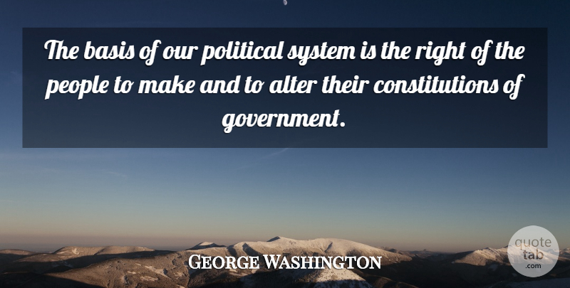 George Washington Quote About Inspiration, 4th Of July, Patriotic: The Basis Of Our Political...