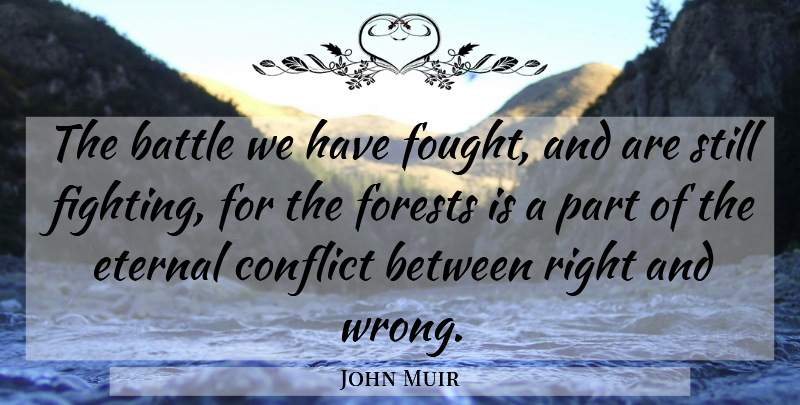 John Muir Quote About Fighting, Tree, Battle: The Battle We Have Fought...