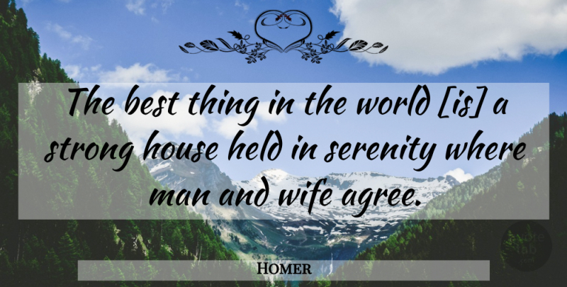 Homer Quote About Strong, Men, Wife: The Best Thing In The...