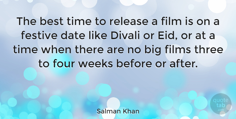 Salman Khan Quote About Best, Date, Festive, Films, Four: The Best Time To Release...