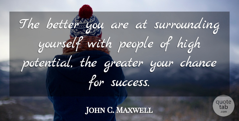 John C. Maxwell Quote About Leadership, People, Chance: The Better You Are At...