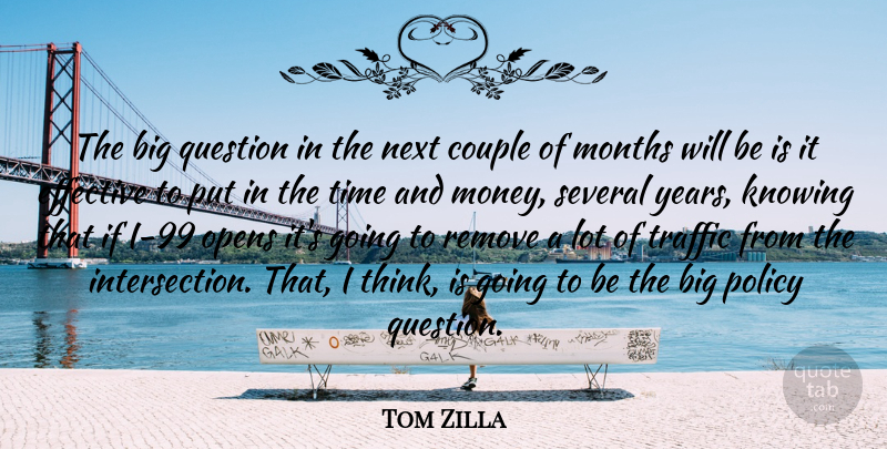 Tom Zilla Quote About Couple, Effective, Knowing, Months, Next: The Big Question In The...