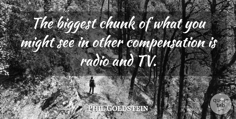 Phil Goldstein Quote About Biggest, Chunk, Might, Radio: The Biggest Chunk Of What...