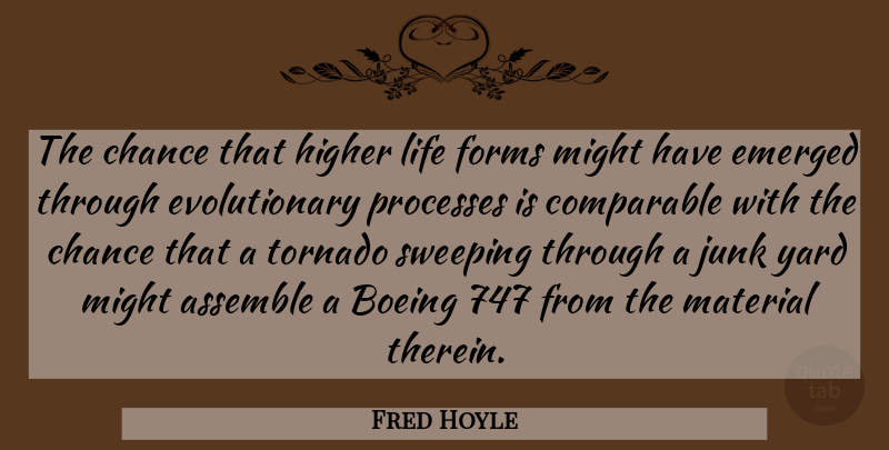 Fred Hoyle Quote About Origin Of Life, Might, Boeing: The Chance That Higher Life...