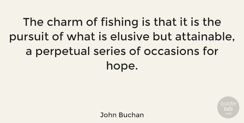 John Buchan Quote About Fishing, Trout, Fisherman: The Charm Of Fishing Is...