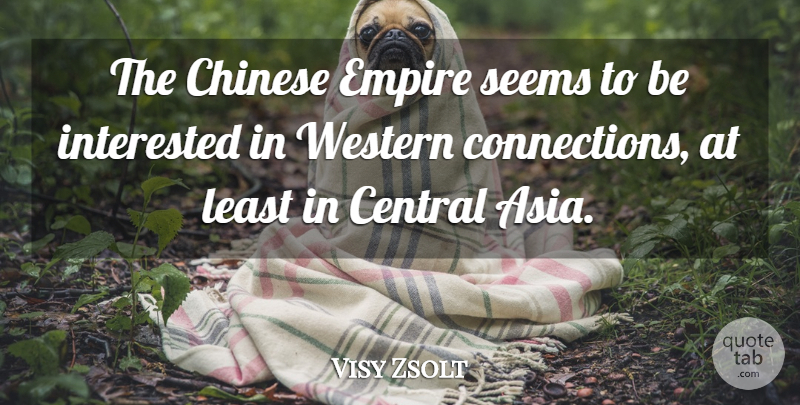 Visy Zsolt Quote About Central, Chinese, Empire, Interested, Seems: The Chinese Empire Seems To...