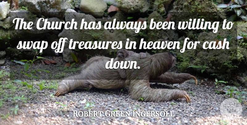 Robert Green Ingersoll Quote About Funny, Humorous, Heaven: The Church Has Always Been...