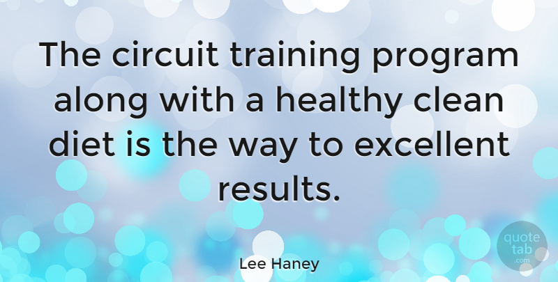 Lee Haney Quote About Healthy, Training, Way: The Circuit Training Program Along...