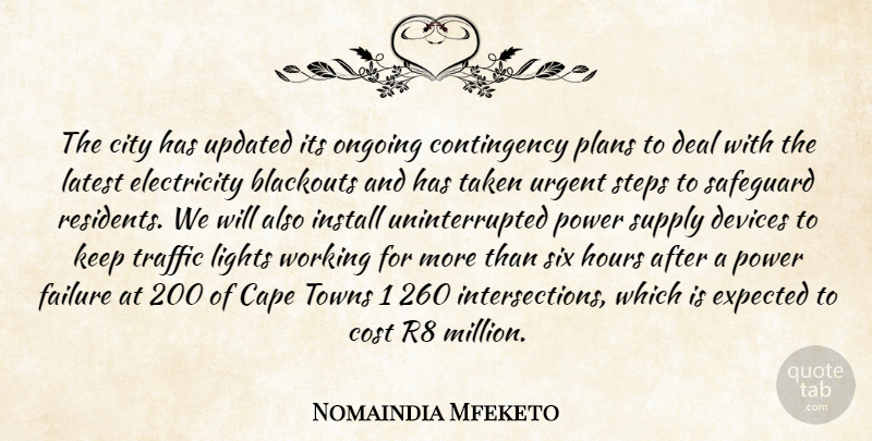 Nomaindia Mfeketo Quote About Cape, City, Cost, Deal, Devices: The City Has Updated Its...
