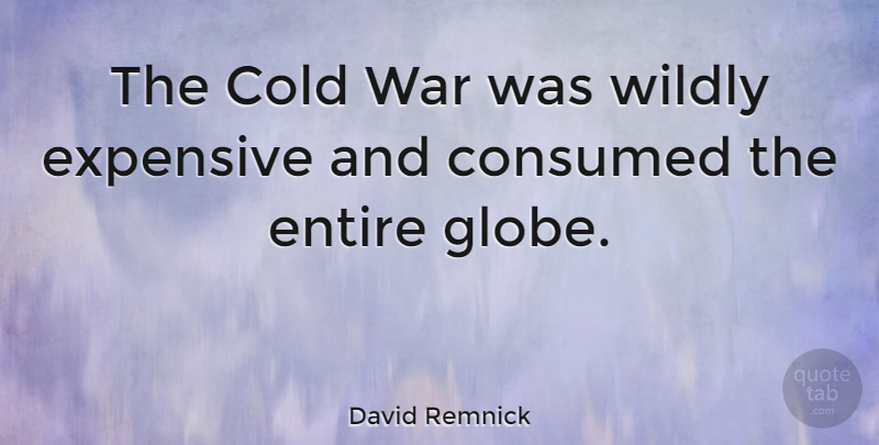 David Remnick Quote About Entire, Expensive, War, Wildly: The Cold War Was Wildly...