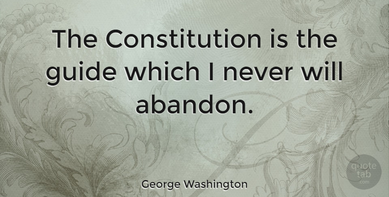 George Washington Quote About 4th Of July, America, Liberty: The Constitution Is The Guide...