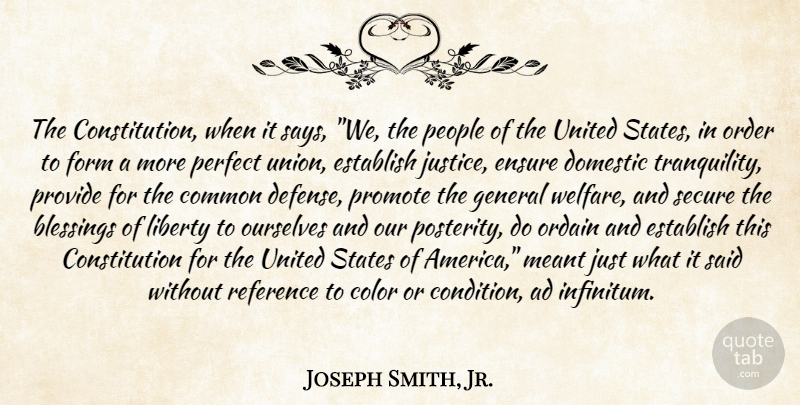 Joseph Smith Jr The Constitution When It Says Quot We The People Of The Quotetab