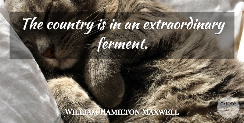 William Hamilton Maxwell Quote About Country, Extraordinary: The Country Is In An...