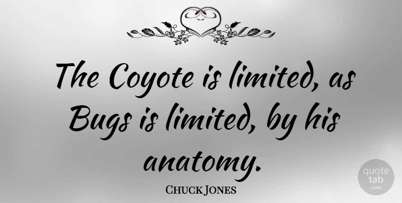 Chuck Jones Quote About undefined: The Coyote Is Limited As...