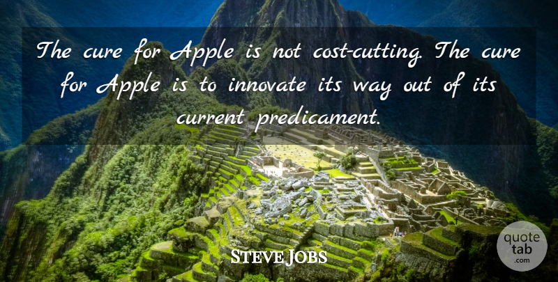 Steve Jobs Quote About Cutting, Best Job, Apples: The Cure For Apple Is...