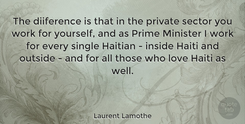 Laurent Lamothe Quote About Haiti, Ministers, Prime: The Diiference Is That In...
