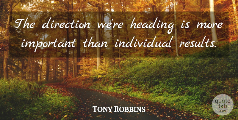 Tony Robbins Quote About Motivational, Squash, Important: The Direction Were Heading Is...