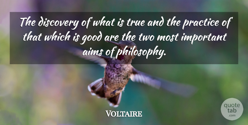 Voltaire Quote About Philosophy, Discovery, Practice: The Discovery Of What Is...